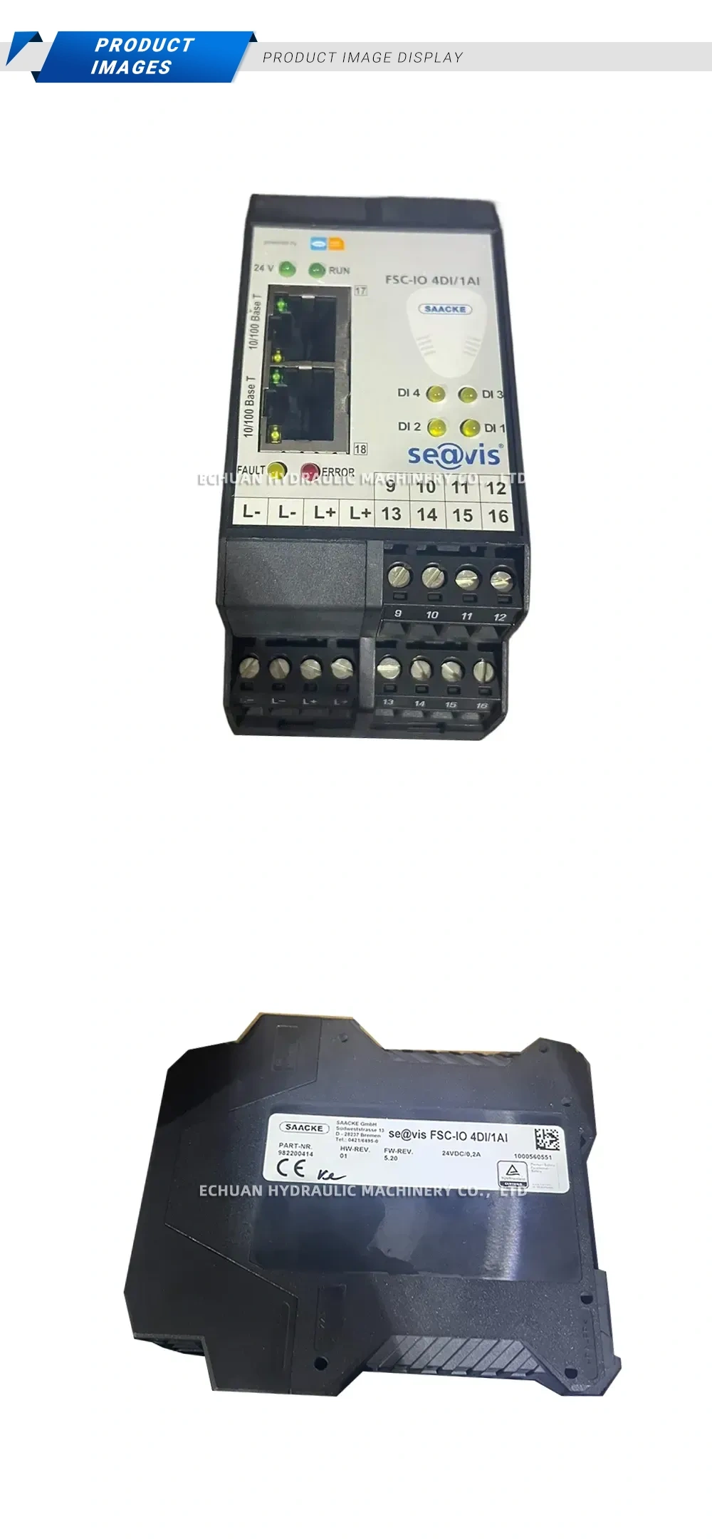 SAACKE FSC-IO 4DI/1AI Industrial I/O Module Description