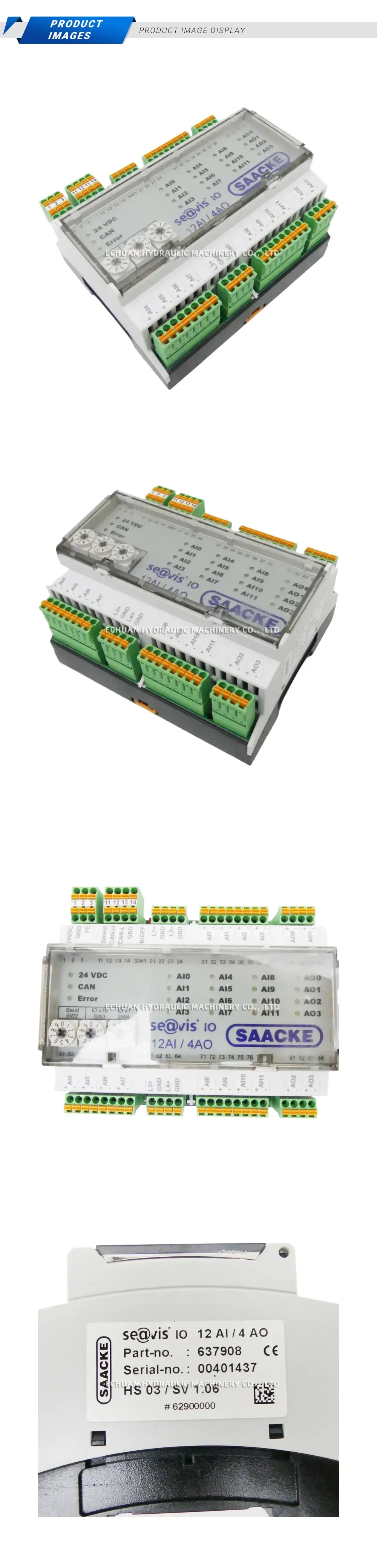 SAACKE se@vis IO 12 AI / 4 AO Analog I/O Module Description