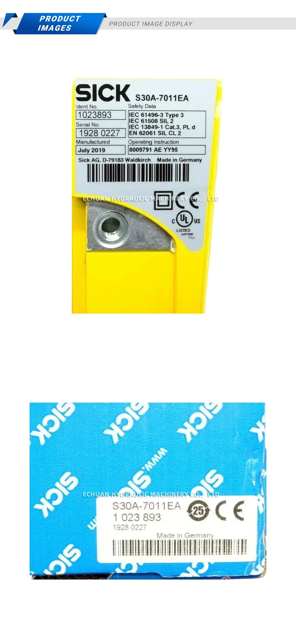 SICK S30A-7011EA Safety Laser Scanner Description