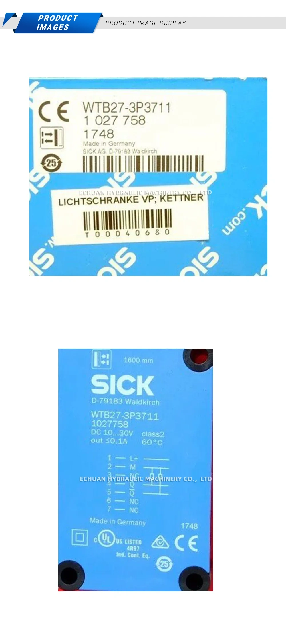 SICK WTB27-3P3711 Photoelectric Sensor Description