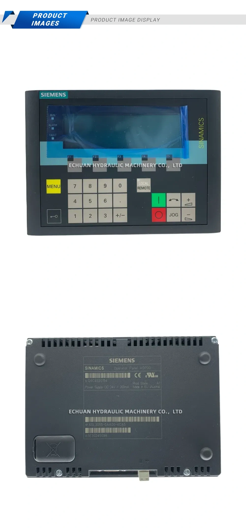 SIEMENS 6SL3055-0AA00-4CA5 SINAMICS Operator Panel AOP30 Description