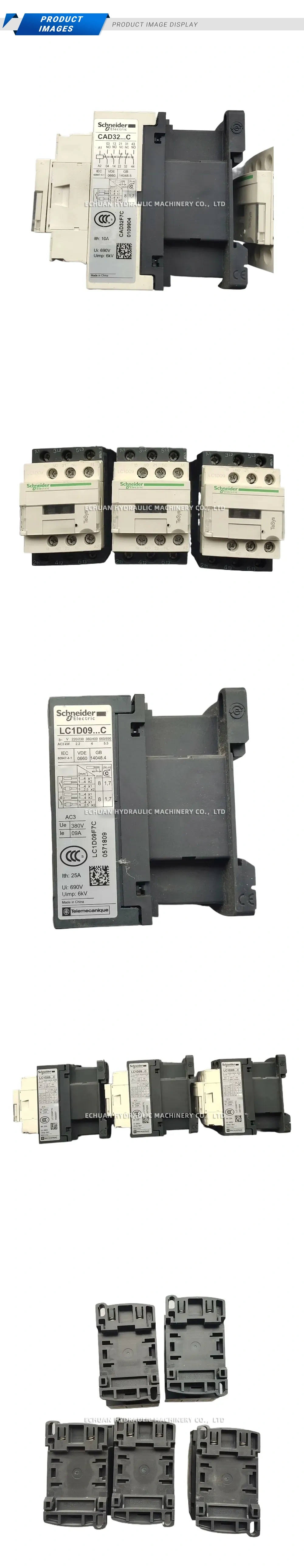 Schneider Electric LC1D09...C / CAD32...C TeSys D Contactor and Auxiliary Contact Block Description
