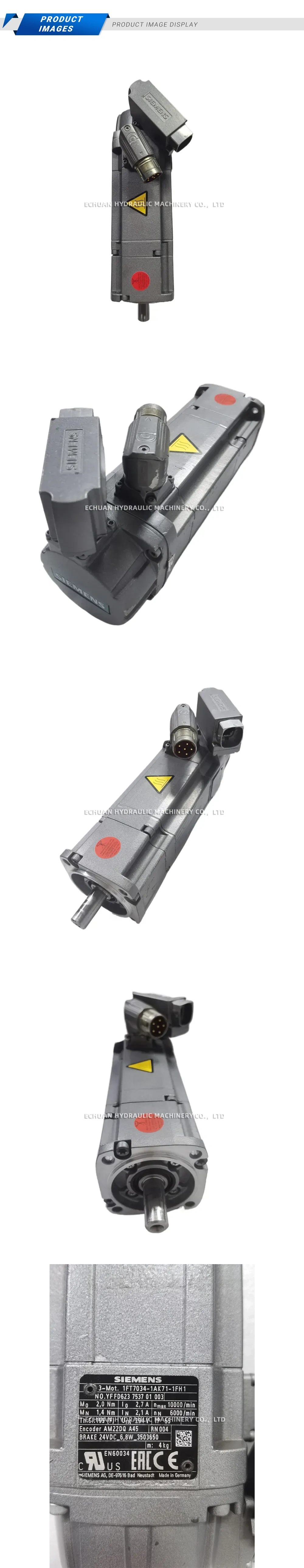 Siemens 1FT7034-1AK71-1FH1 Servo Motor Description