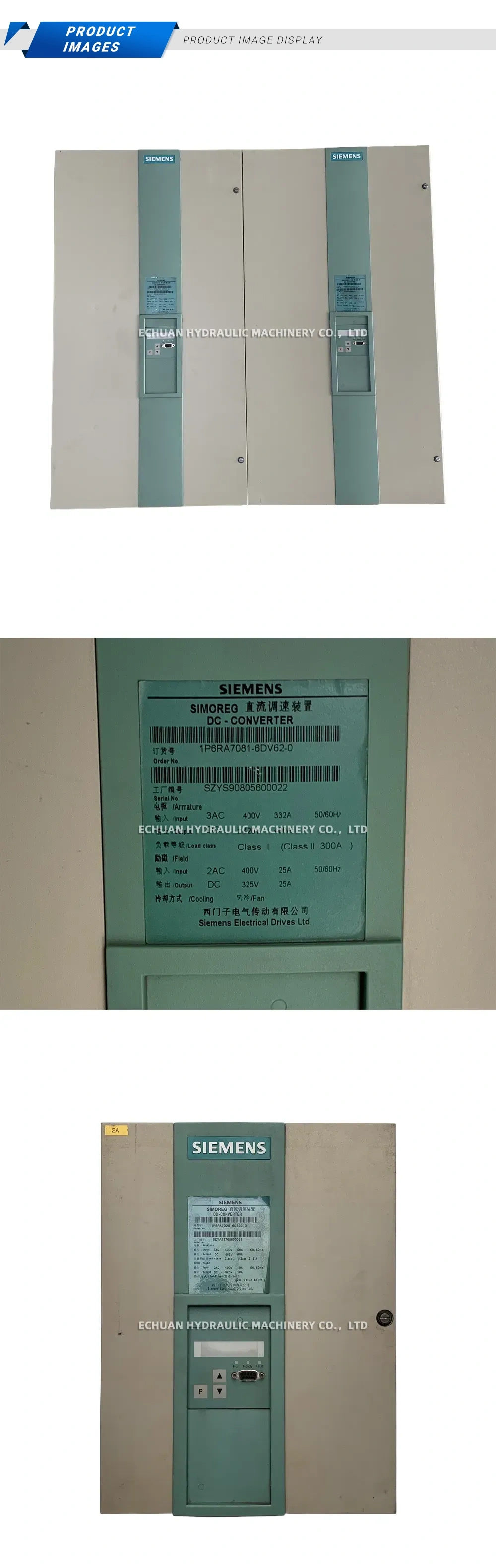 Siemens 1P6RA7081-6DV62-0 DC Converter Description