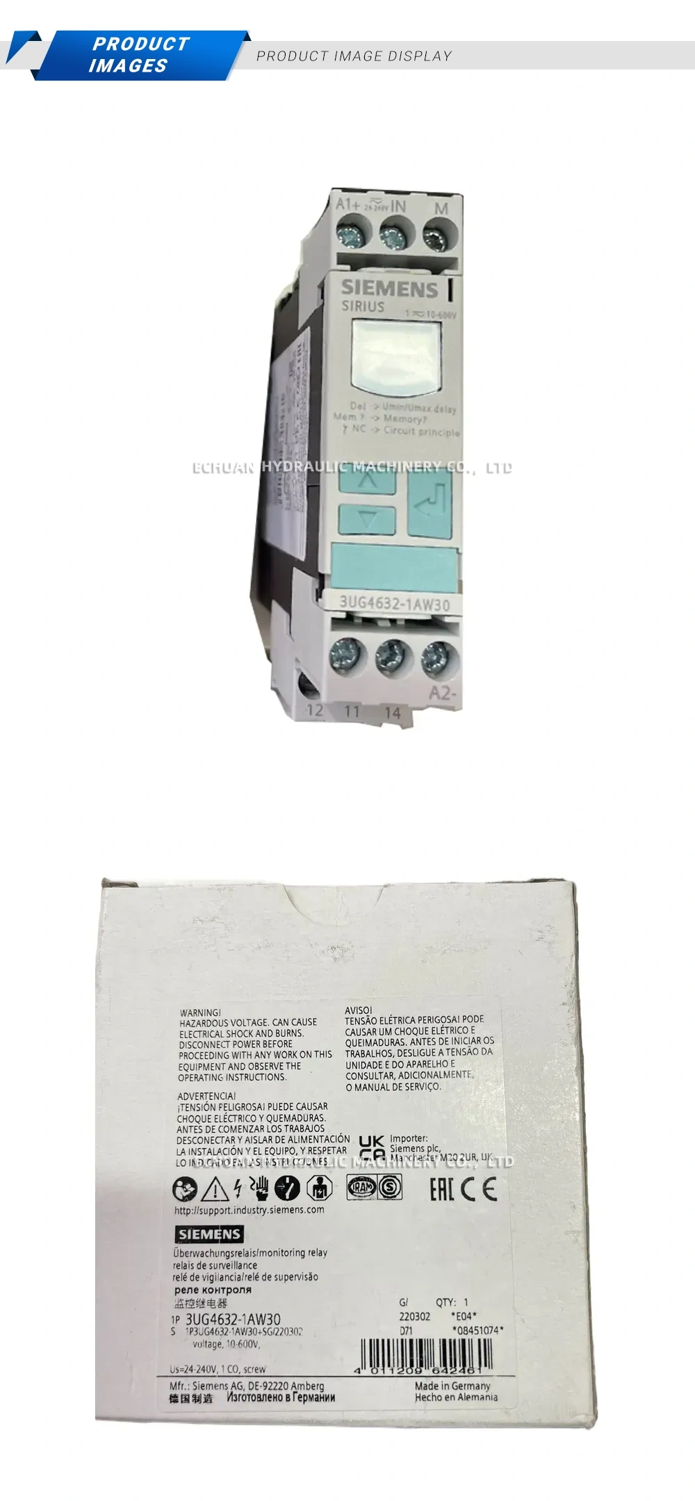 Siemens 3UG4632-1AW30 Voltage Monitoring Relay Description