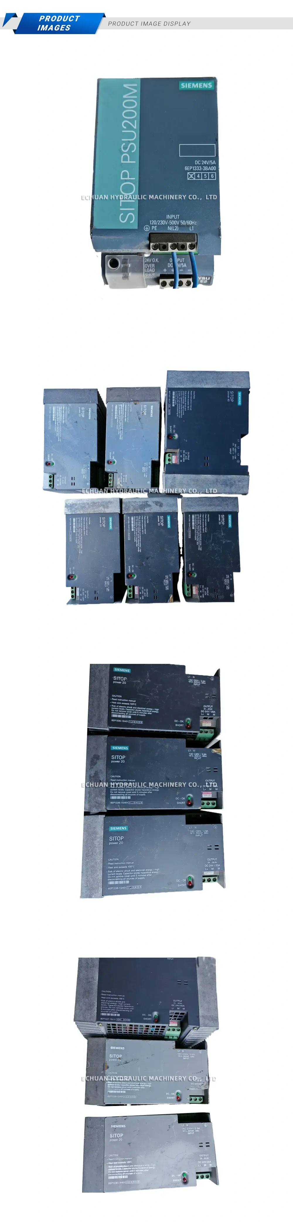 Siemens 6EP1333-3BA00 / 6EP1336-1SH01 / 6EP1437-1SL11 Switching Power Supply Description
