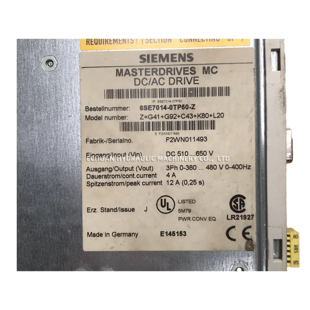Siemens 6SE7014-0TP50-Z DC/AC Drive