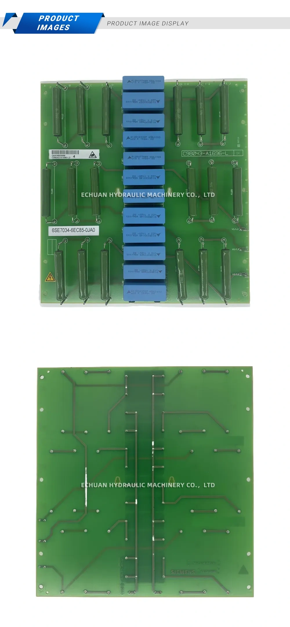 Siemens 6SE7034-6EC85-0JA0 Industrial Circuit Board (Resistor Board) Description