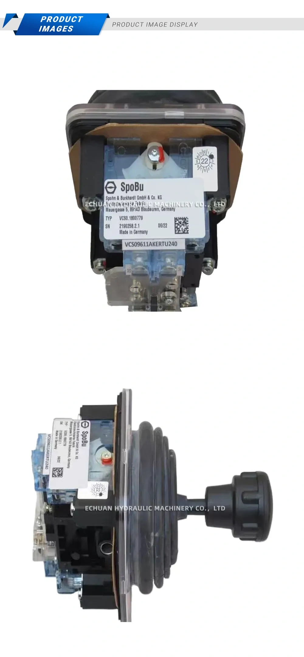 SpoBu VCS09611AKERTU240 Industrial Joystick Controller Description