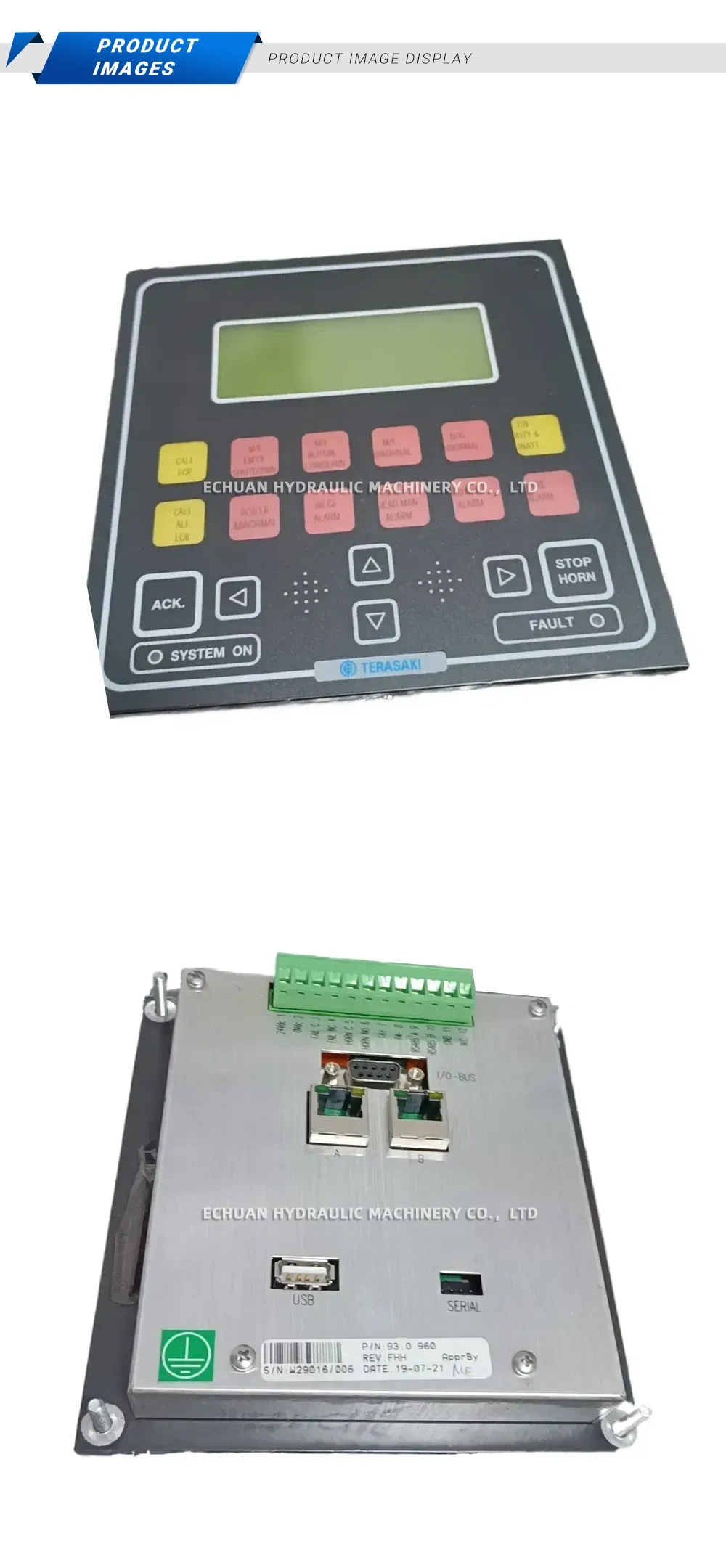 Terasaki 93 0 960 Alarm Monitoring Panel Description