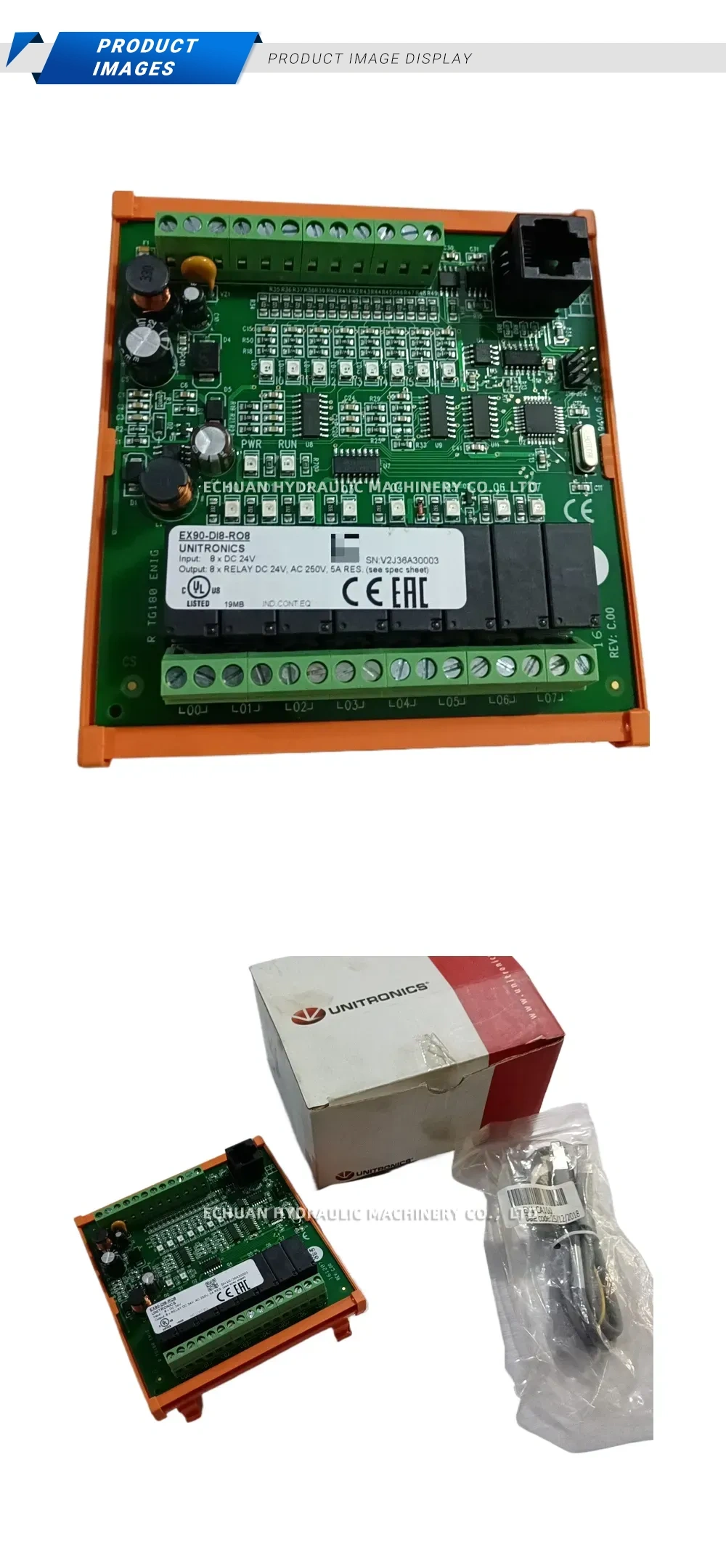 UNITRONICS EX90-DI8-RO8 Expansion I/O Module Description