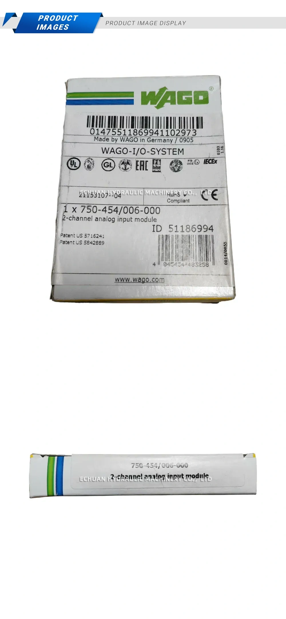 WAGO 750-454/006-000 2-channel analog input module Description