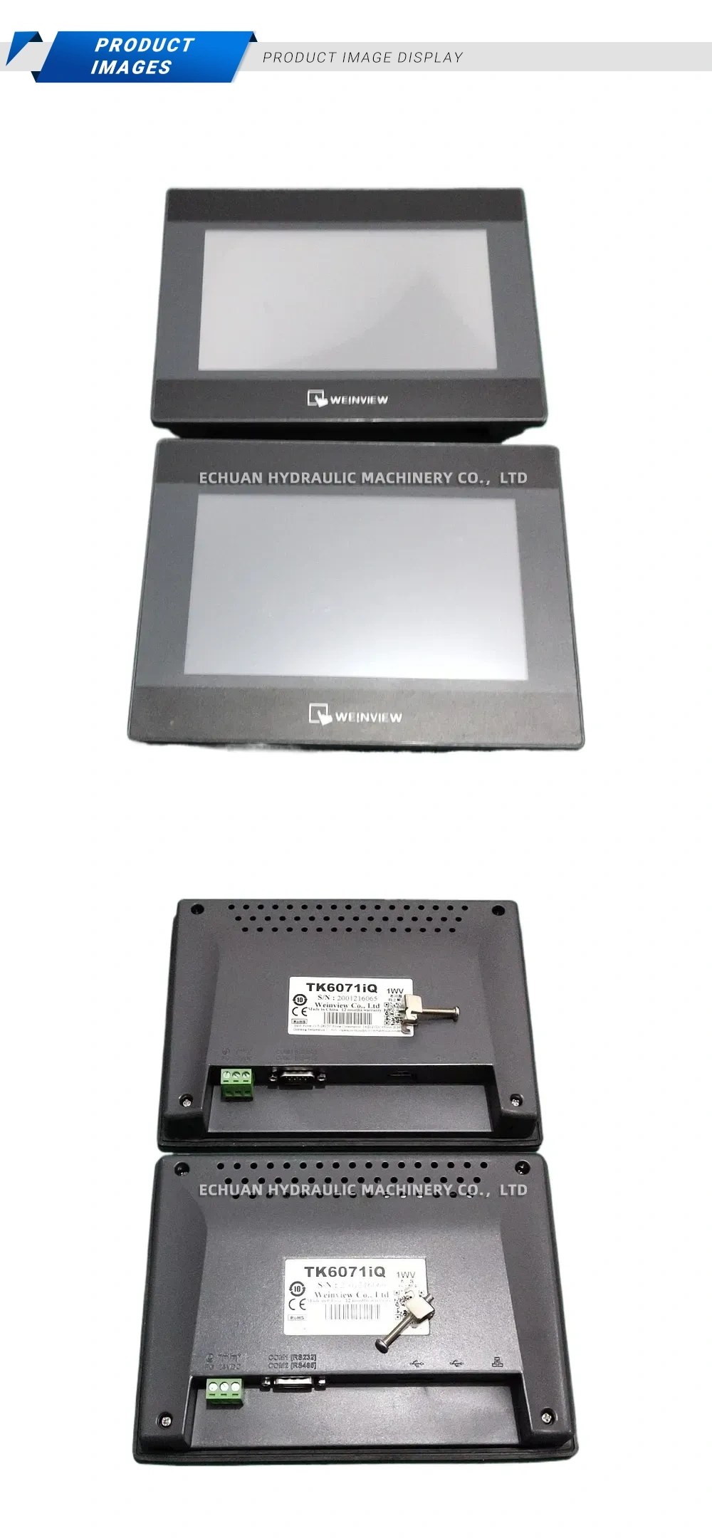 Weinview TK6071iQ HMI Touch Panel Description