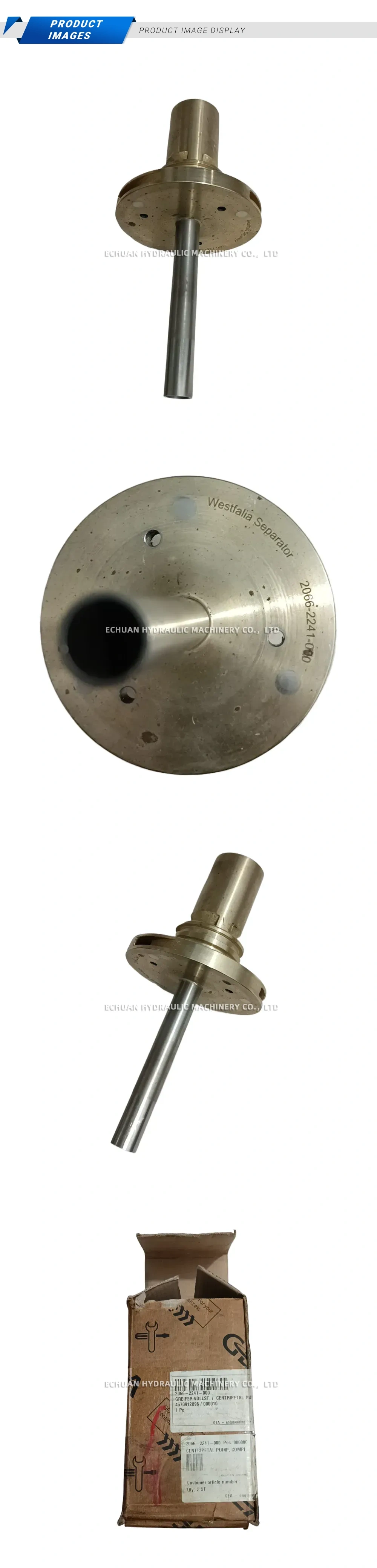 Westfalia Separator 2066-2241-000 Centripetal Pump Description