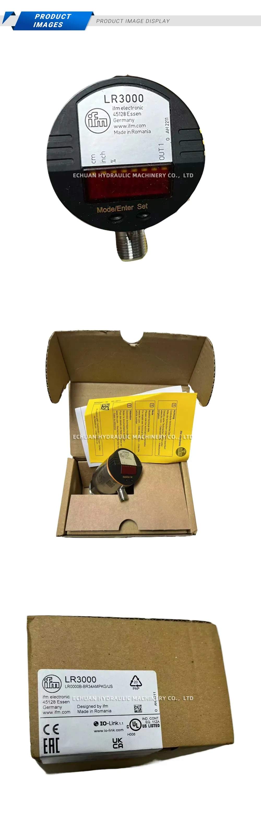 ifm LR3000 Radar Level Sensor Description