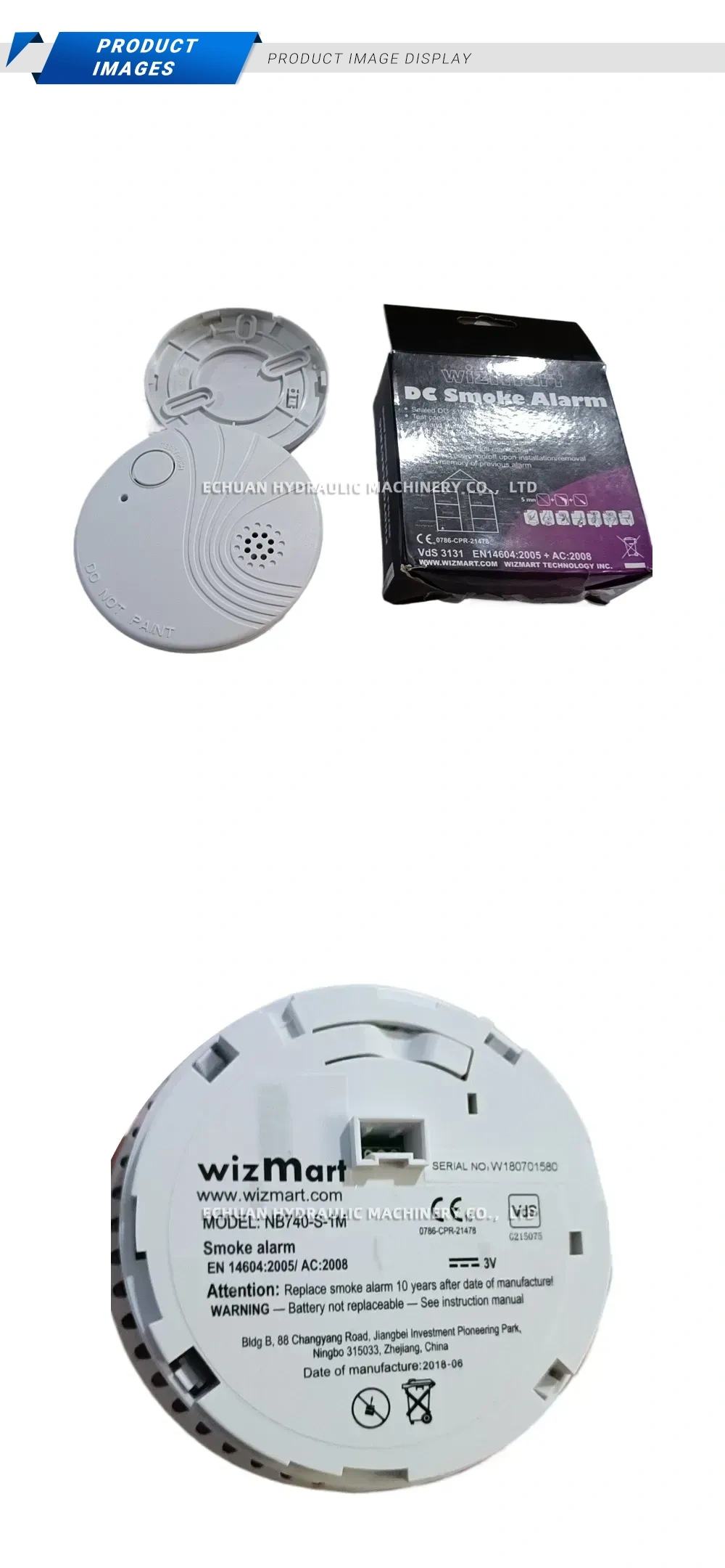 wizMart NB740-S-1M DC Smoke Alarm Description