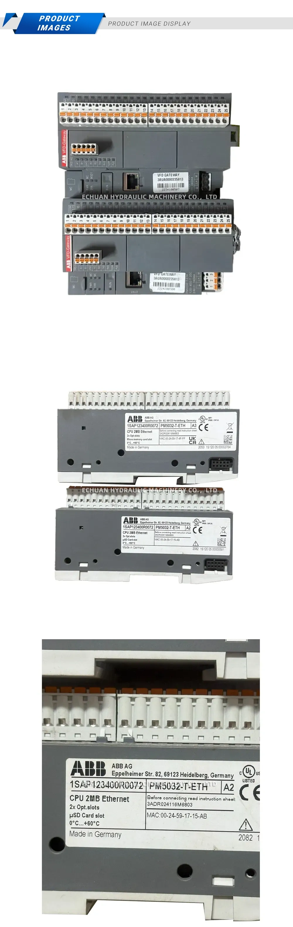 ABB PM5032-T-ETH PLC CPU Module Description