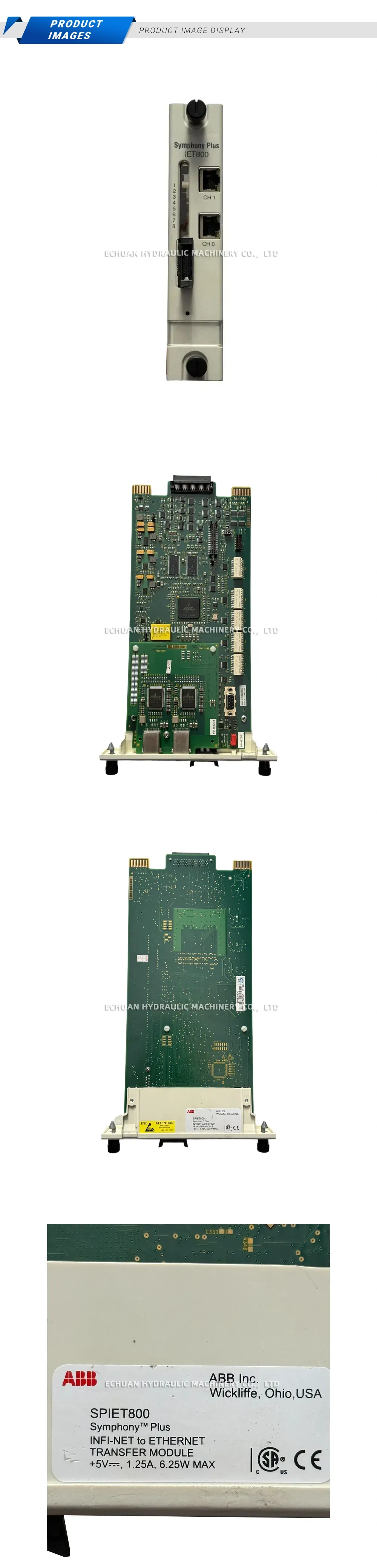 ABB SPIET800 INFI-NET to ETHERNET Transfer Module Description