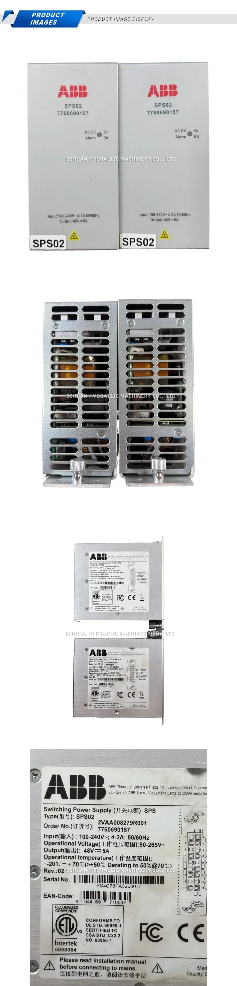 ABB SPS02 Switching Power Supply Description