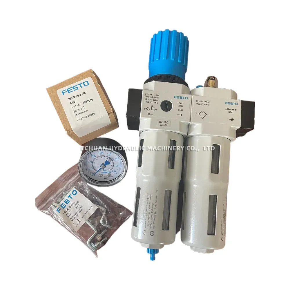 FESTO LFR-D-MIDI / LOE-D-MIDI Pneumatic Service Unit Combination