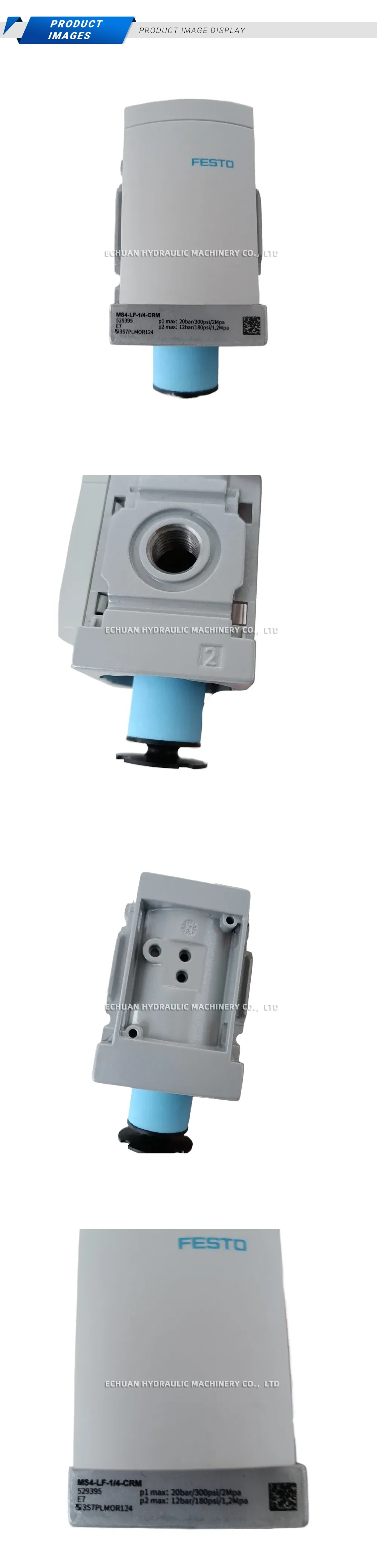 FESTO MS4-LF-1/4-CRM Pneumatic Filter Description