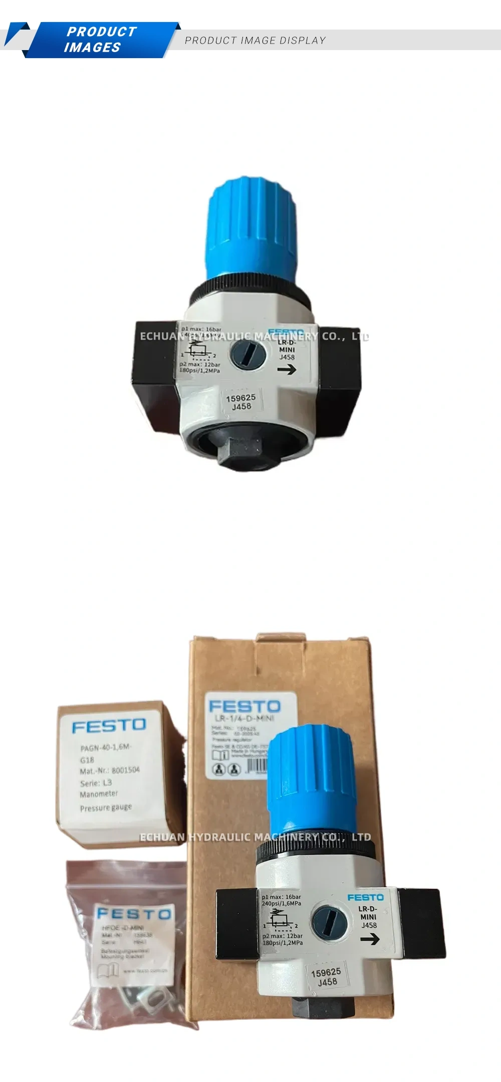 Festo LR-1/4-D-MINI Pressure Regulator Description