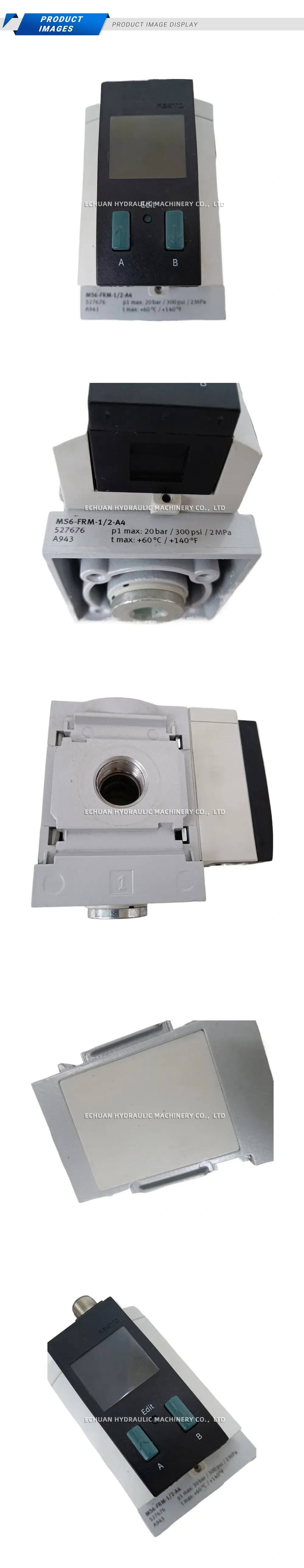 Festo MS6-FRM-1/2-A4 Pneumatic Pressure Regulator with Flow Control Description