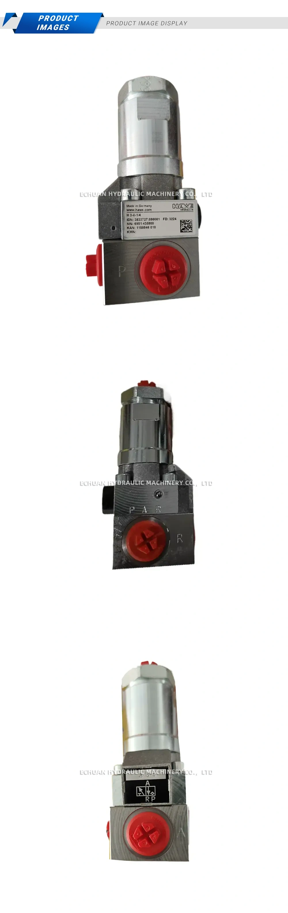 HAWE H 3-0-1/4 Hydraulic Check Valve with Pressure Relief Description