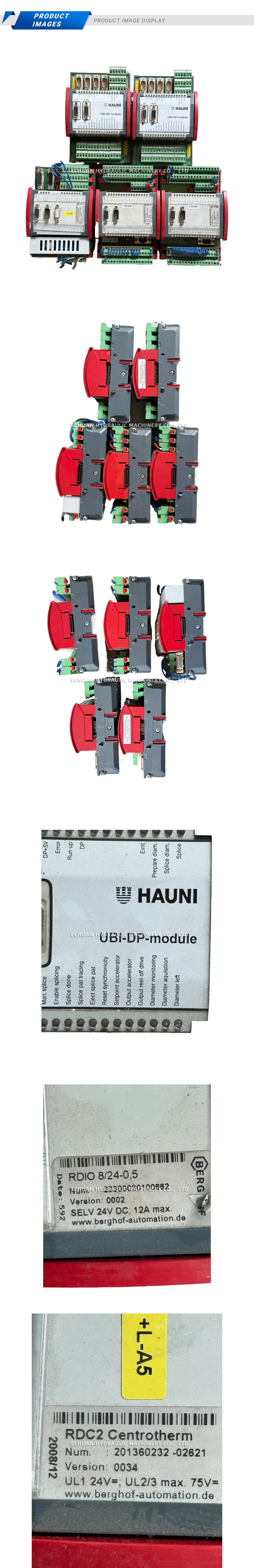 Hauni / Berghof UBI-DP-module, RDIO 8/24-0,5, RDC2 Centrotherm Industrial Automation Control Modules Description