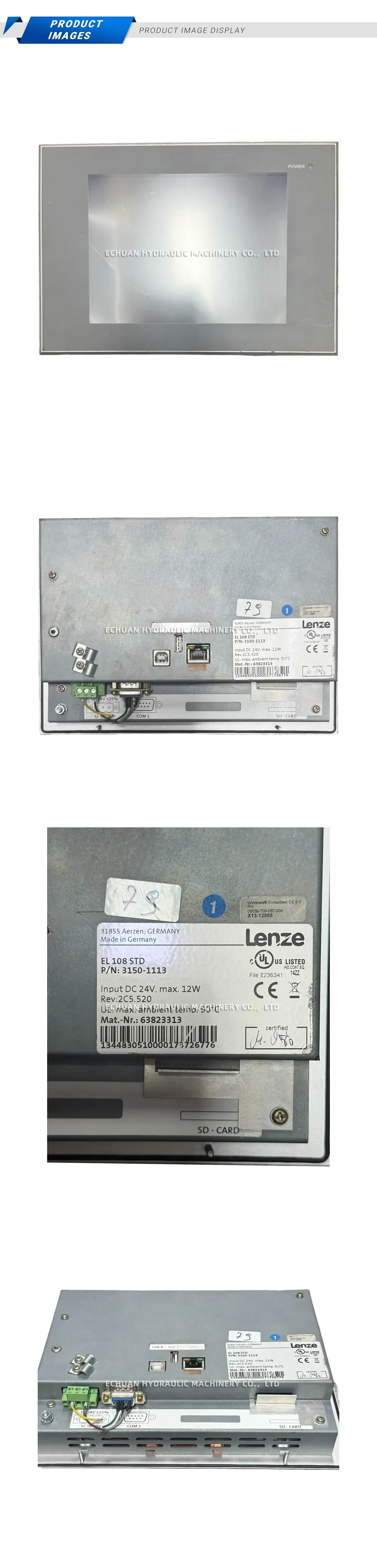 Lenze EL 108 STD Industrial Touch Panel Description
