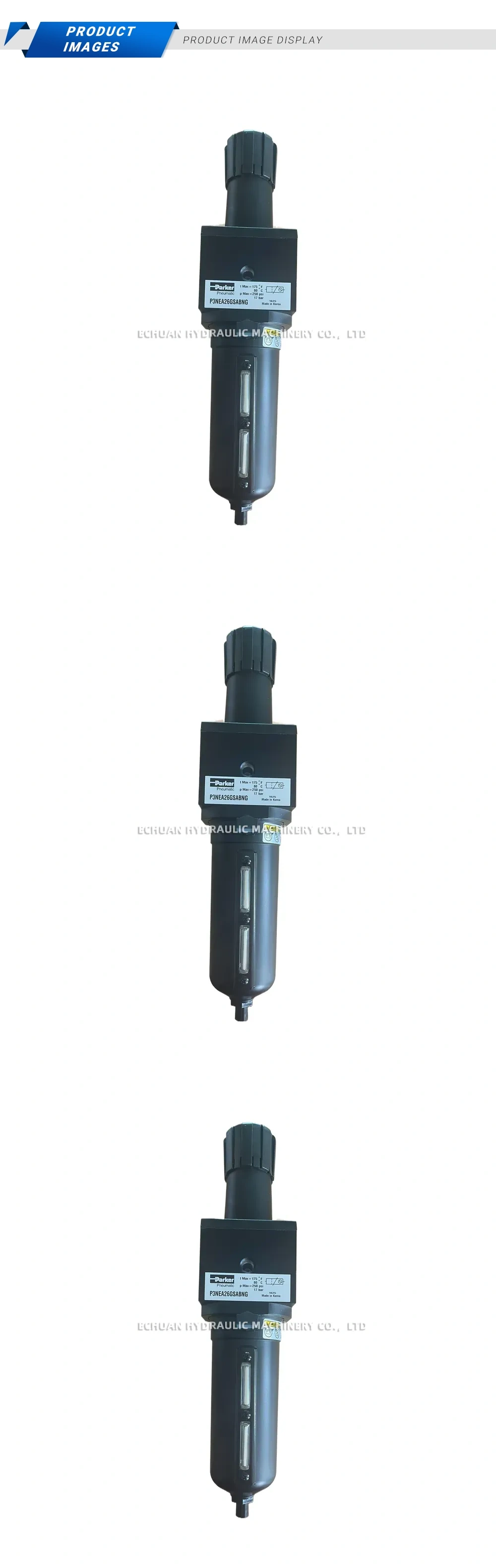 Parker P3NEA26GSABNG Pneumatic Air Preparation Unit Description