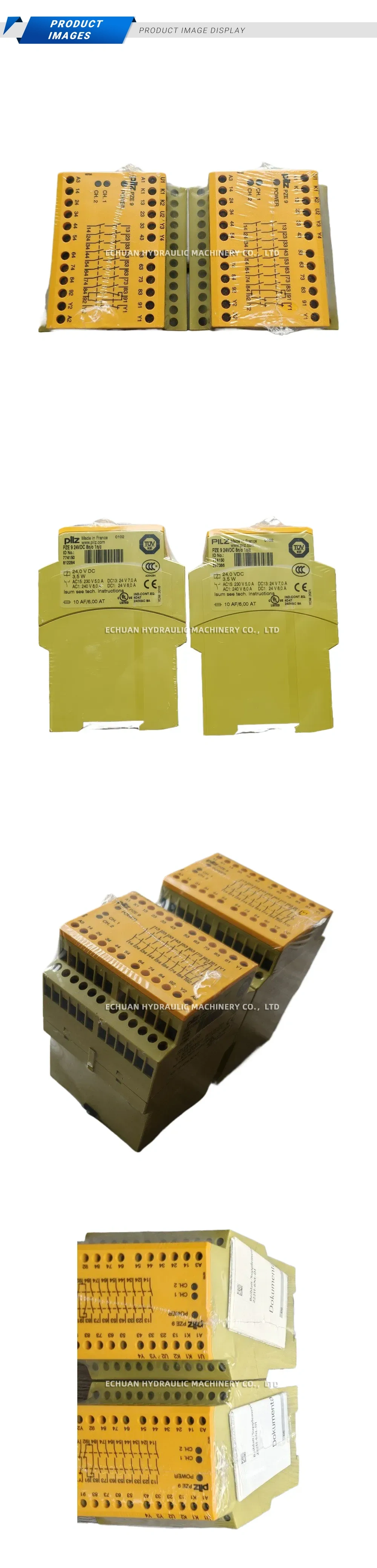 Pilz PZE 9 24VDC 8n/o 1n/c Safety Relay Module Description
