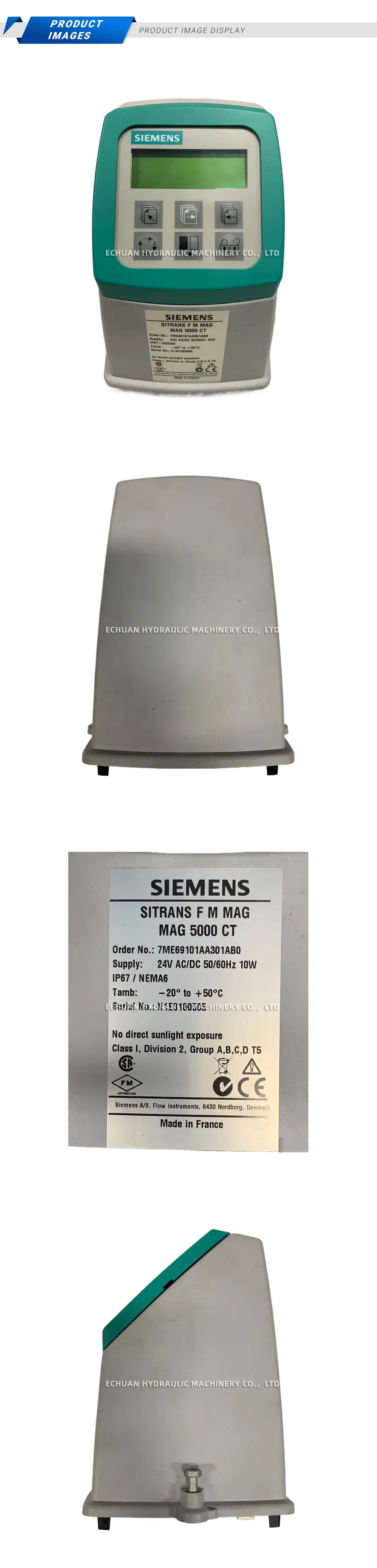 Siemens MAG 5000 CT Magnetic Flowmeter Converter Description