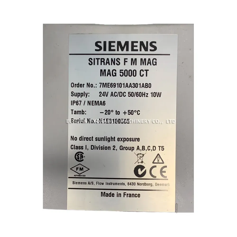 Siemens MAG 5000 CT Magnetic Flowmeter Converter