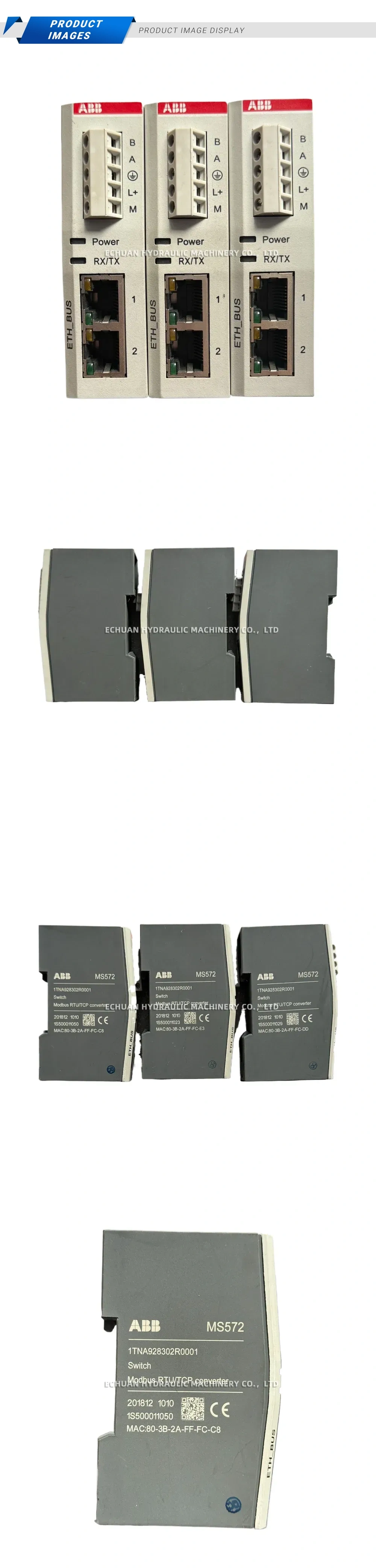 ABB MS572 Modbus RTU/TCP Converter Switch Description