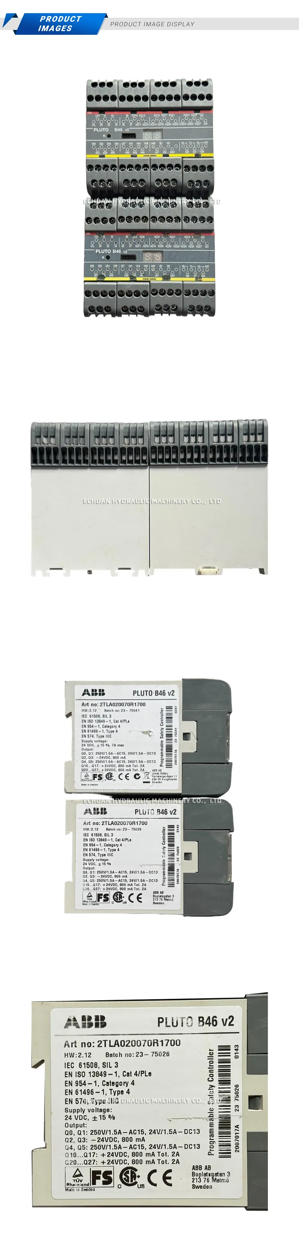 ABB PLUTO B46 v2 Programmable Safety Controller Description