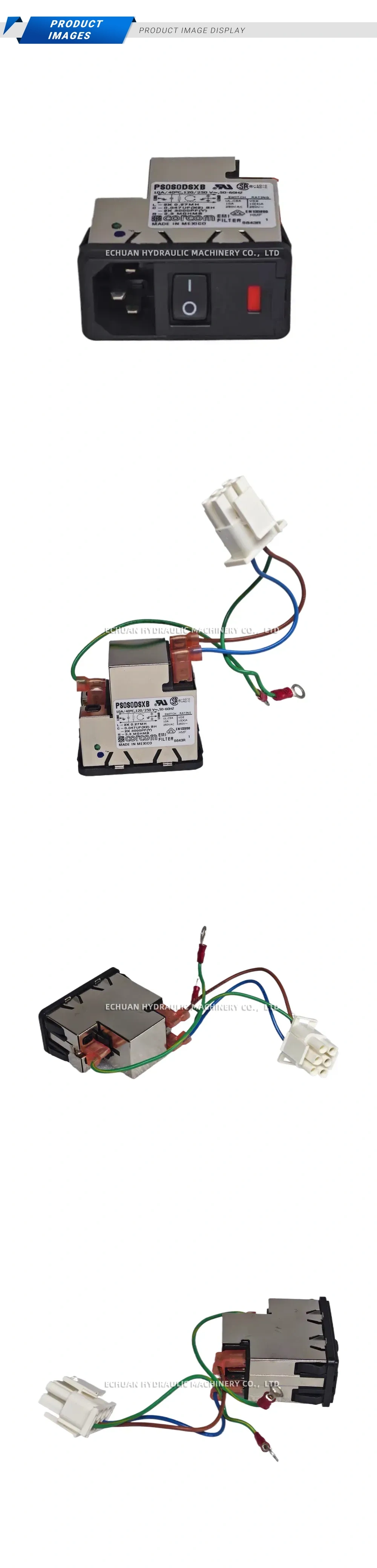 Corcom PS0S0DSXB AC Power Entry Module with EMI Filter Description