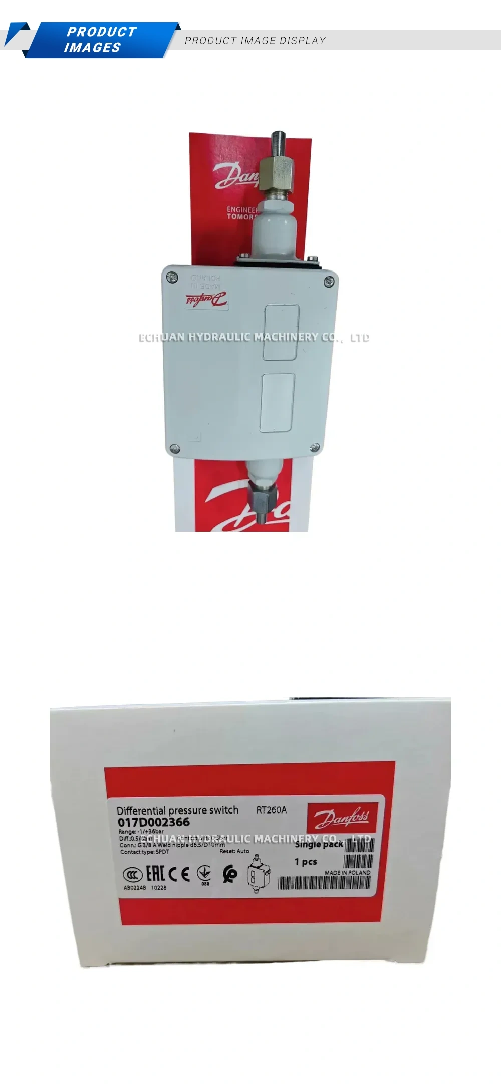 Danfoss 017D002366 Differential pressure switch Description