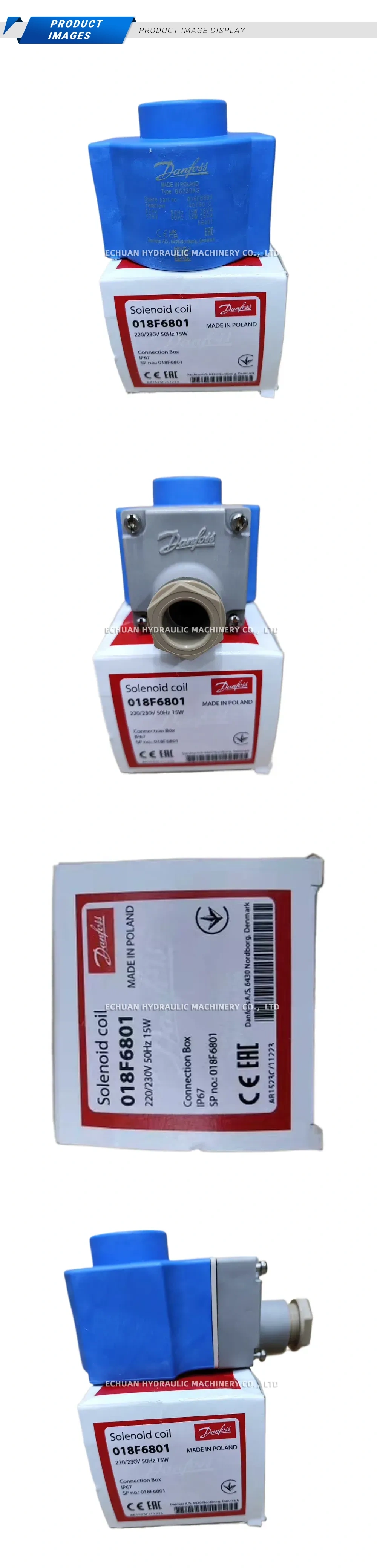 Danfoss 018F6801 Solenoid coil Description