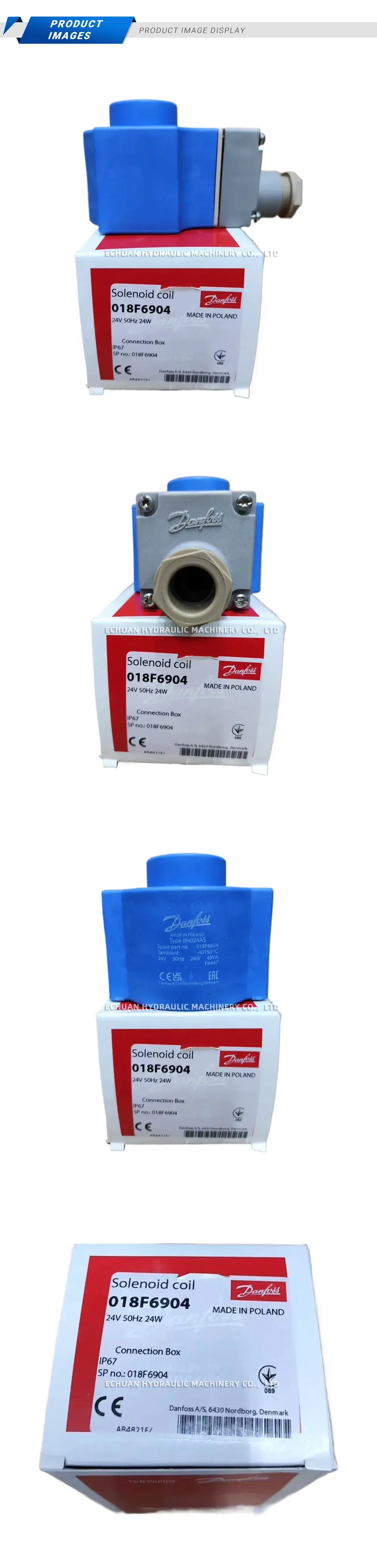 Danfoss 018F6904 Solenoid coil Description