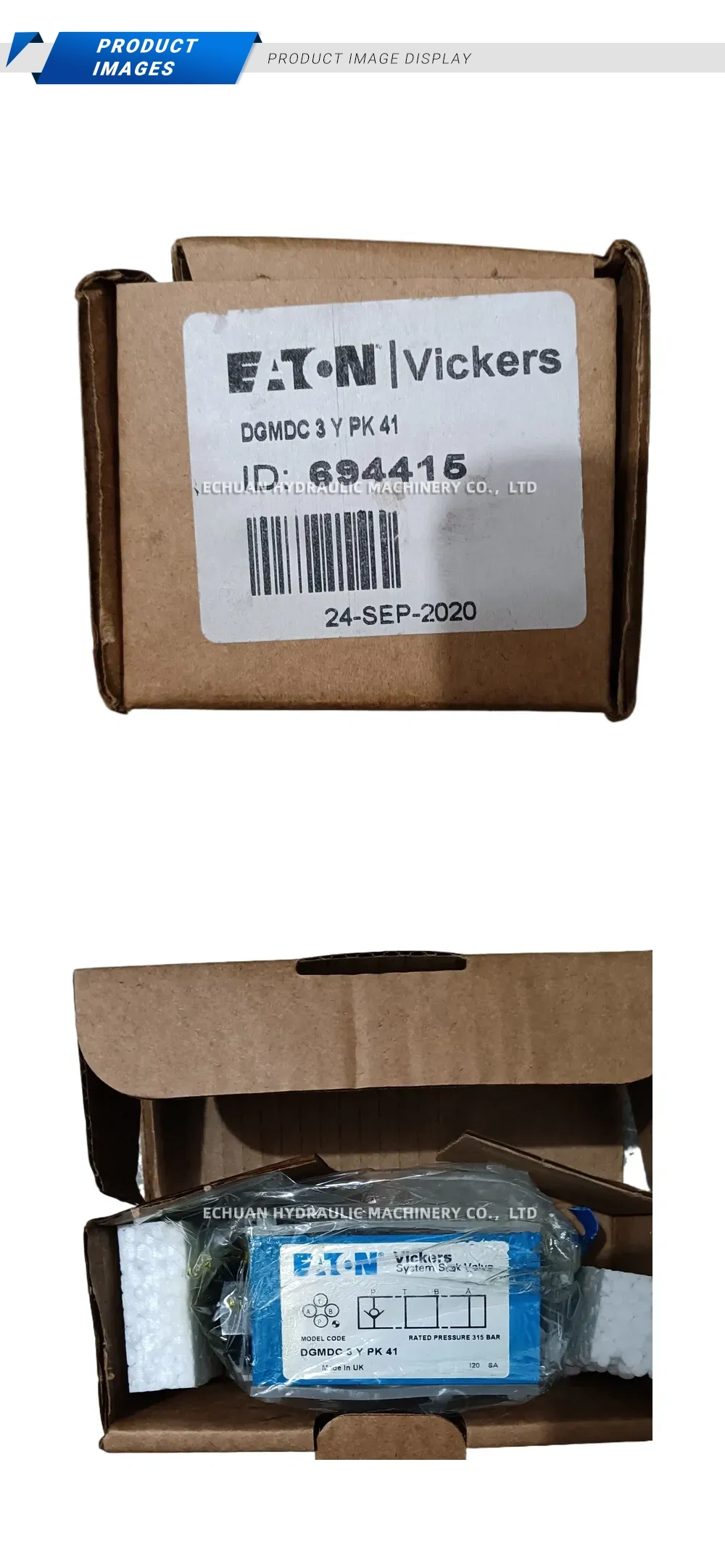 Eaton Vickers DGMDC 3 Y PK 41 System Stack Valve Description