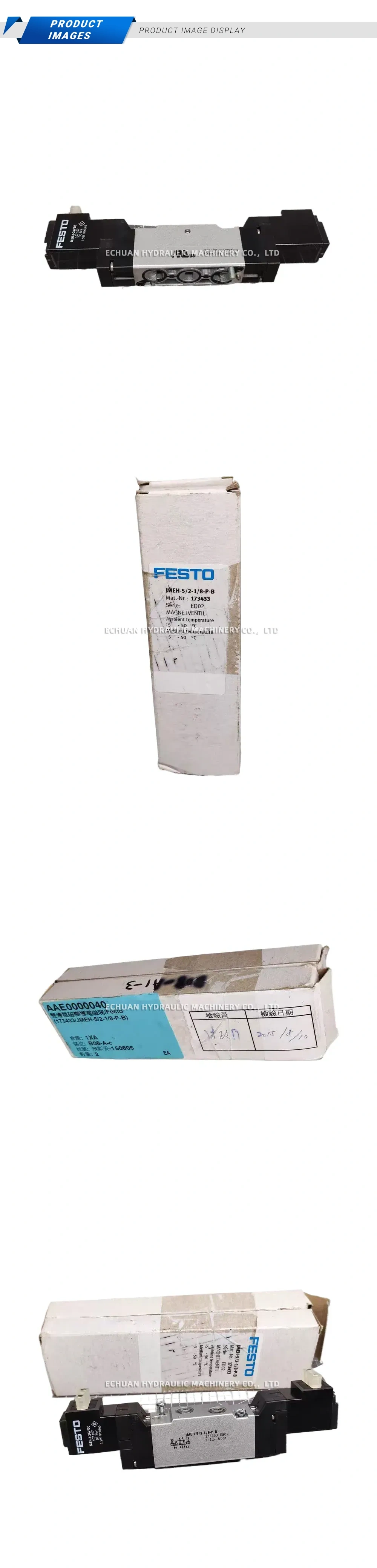FESTO JMEH-5/2-1/8-P-B Solenoid Valve Description