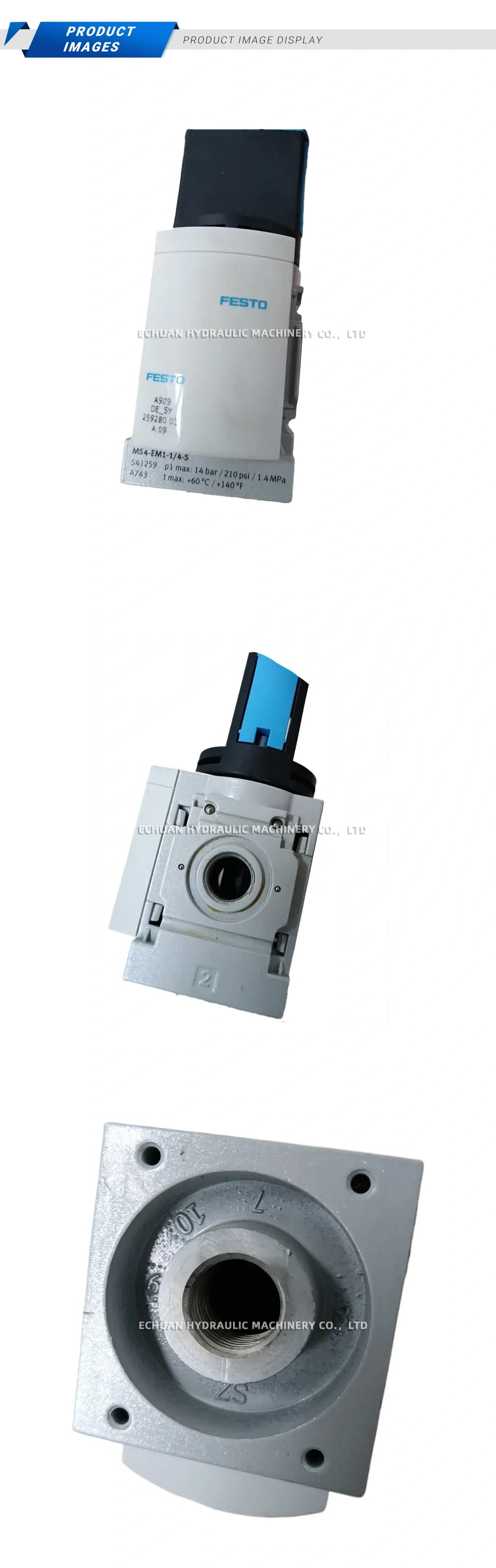 FESTO MS4-EM1-1/4-S Pneumatic On/Off Valve with Soft Start Description