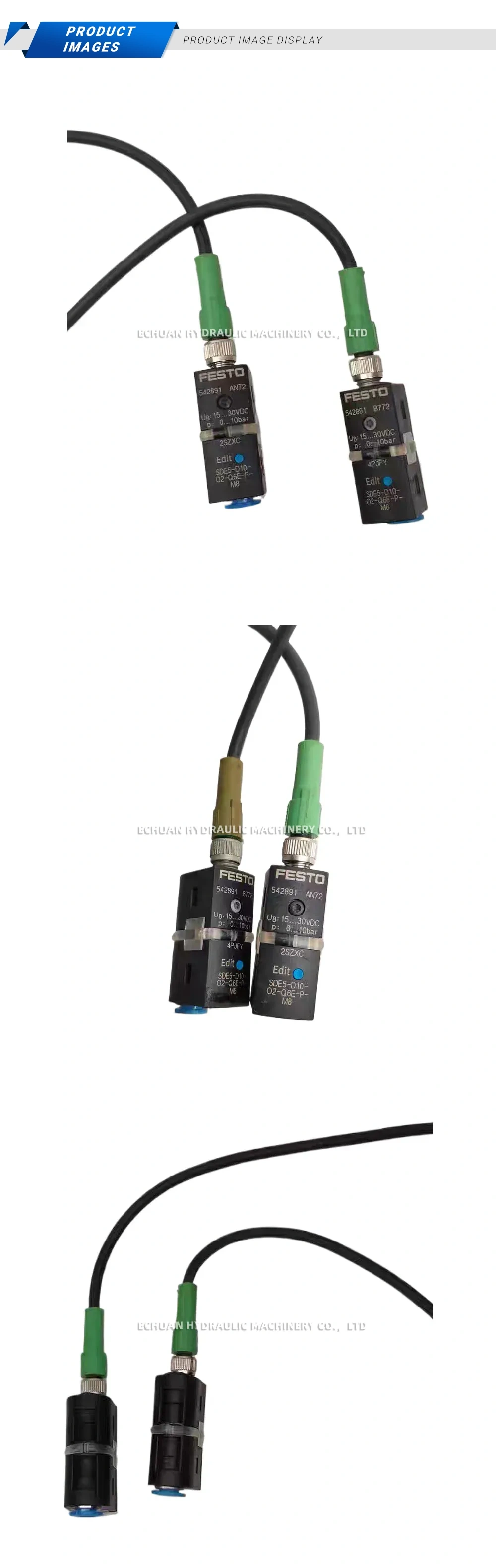 FESTO SDE5-D10-O2-Q6E-P-M8 Pressure Sensor Description
