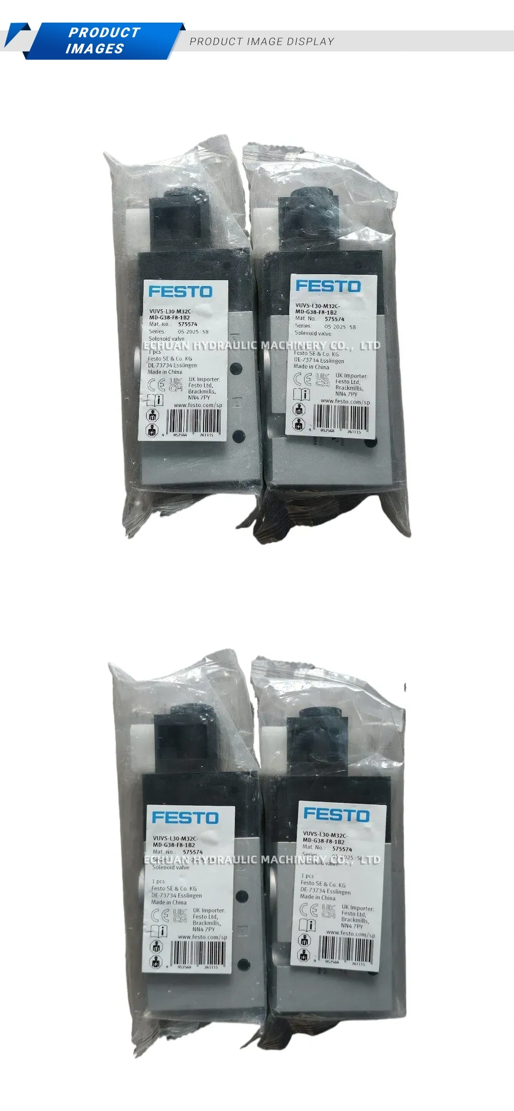 FESTO VUVS-L30-M32C-MD-G38-F8-1B2 Solenoid Valve Description