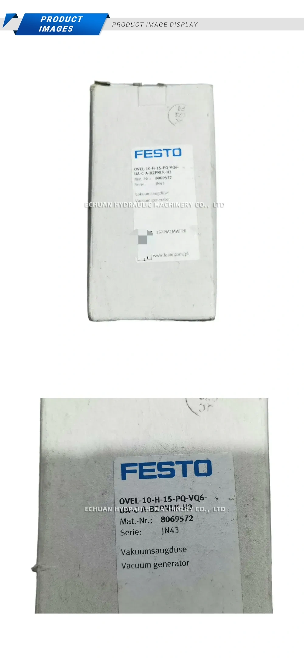 Festo OVEL-10-H-15-PQ-VQ6-UA-C-A-B2PNLK-H3 Vacuum generator Description