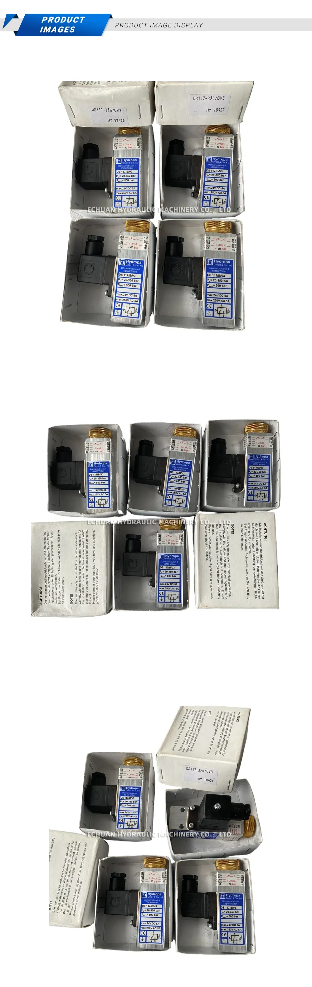 Hydropa DS 117/B/V3 Adjustable Pressure Switch Description