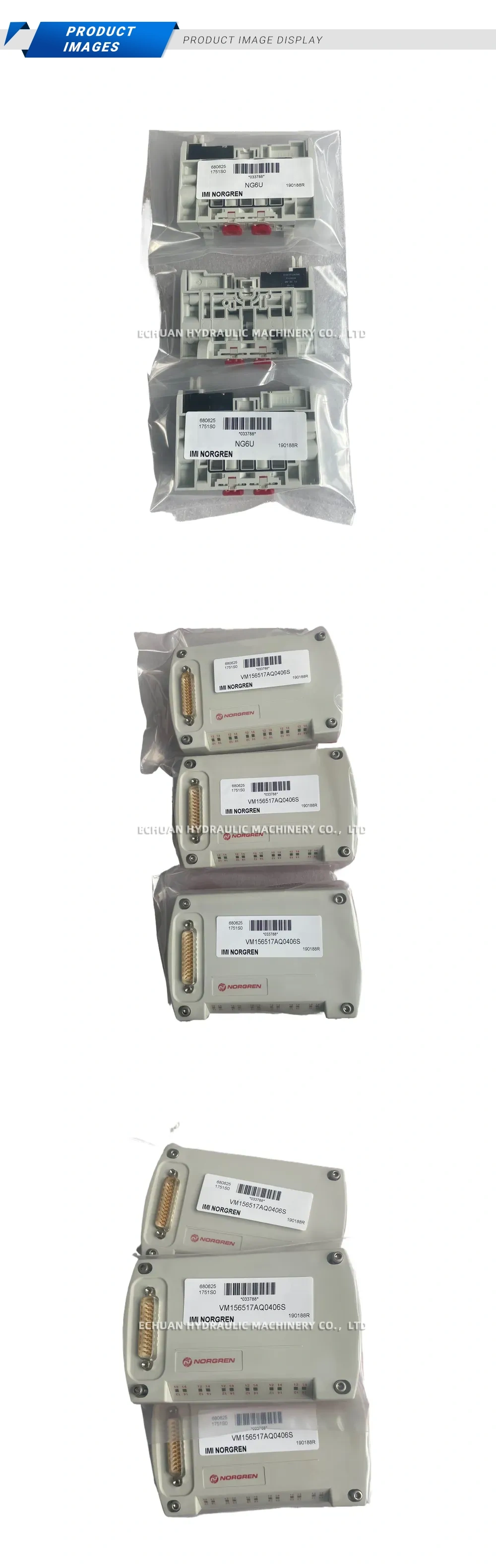 IMI NORGREN VM156517AQ0406S, NA6U, NG6U Pneumatic Valve Island Components and Electrical Interface Module Description
