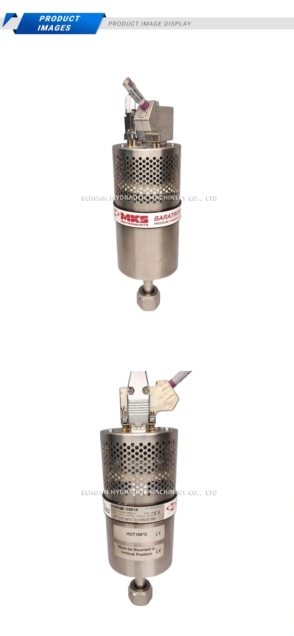 MKS CF200H10MHE412 Baratron Pressure Transducer Description
