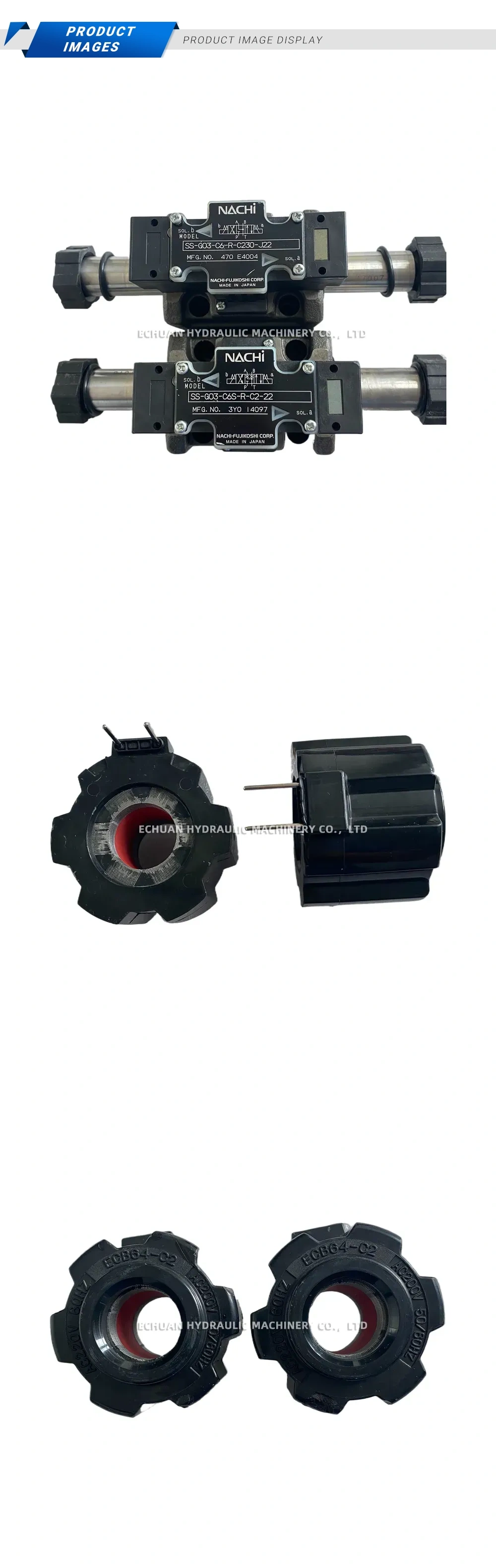 NACHI SS-G03-C6-R-C230-J22 / SS-G03-C6S-R-C2-22 Solenoid Operated Directional Control Valve Description